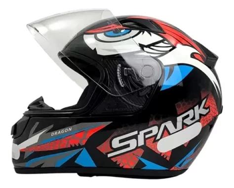 Capacete Moto Fechado Ebf New Spark Dragon Narigueira Frete Gr Tis