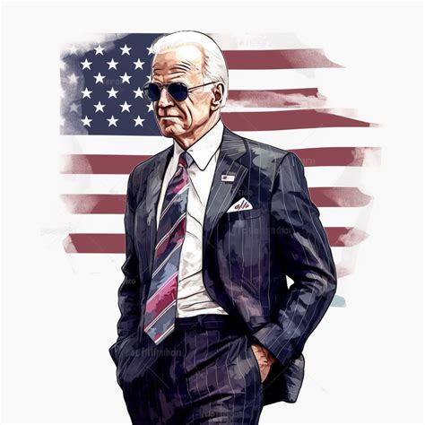 Joe Biden In Sunglasses With American Flag On His Head Joe Biden