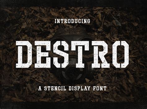 Destro Stencil Display Font By Typefactory Co On Dribbble