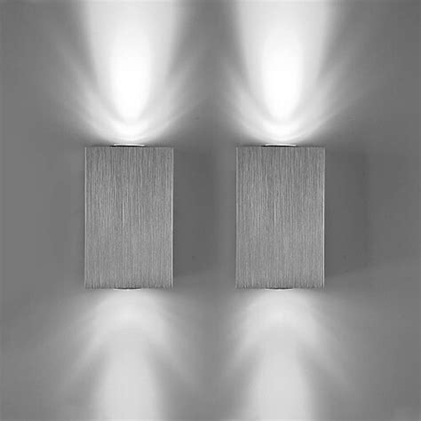 2pcs 6w Modern Led Wall Light Indoor Up And Down Wall Light Aluminum Cube Wall Lamp For Bedroom