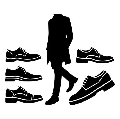 Silueta Vectorial De Zapatos Para Hombres Vector Premium Generado Con Ia