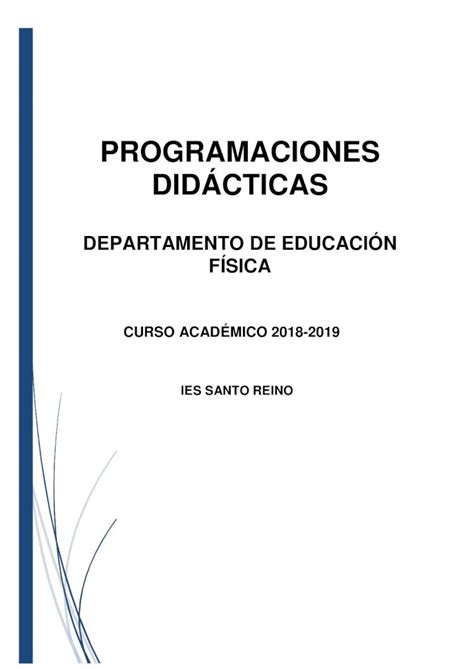 Pdf Programaciones Did Cticas Programaciones Did Cticas