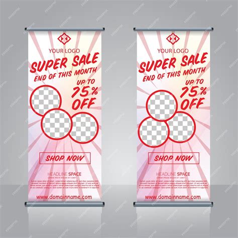 Premium Vector Modern Roll Up Banner Standee Design Template