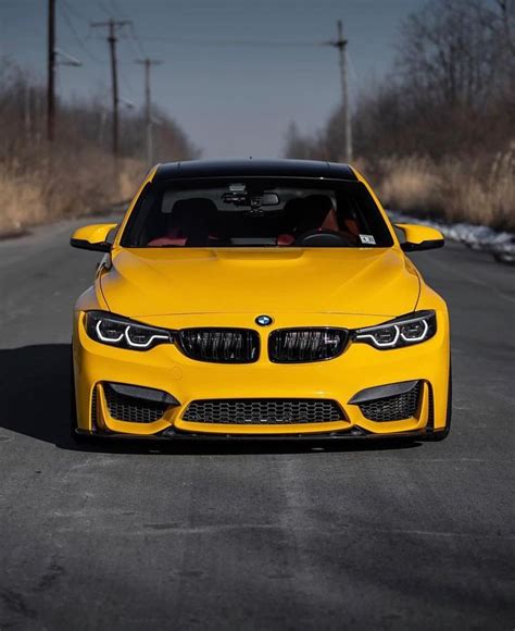 Bmw F M Series In M Gloss Sunflower Yellow Wrap M Brok Bmw Bmw