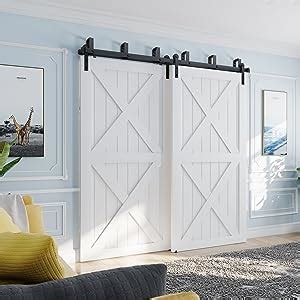 Amazon Zekoo Ft Bypass Barn Door Hardware Kit Double Track Low