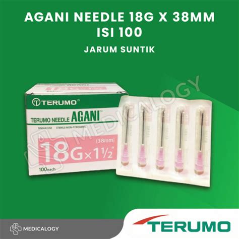 Jual Terumo Agani Needle 18G X 38mm Per Box Isi 100 Pcs Jarum Suntik