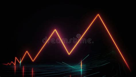 Background With Index Graph On Black Background Stock Illustration