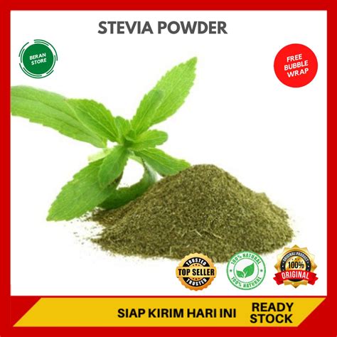 Jual G Daun Stevia Bubuk Murni Sweetener Pemanis Pelangsing Alami