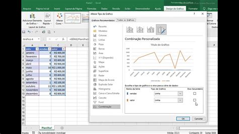 como criar gráficos 3 variáveis no Excel YouTube