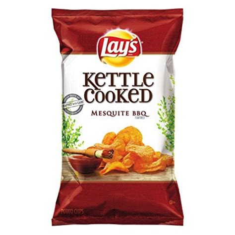 Lay S Kettle Cooked Chips Mesquite Bbq Ounce Pack