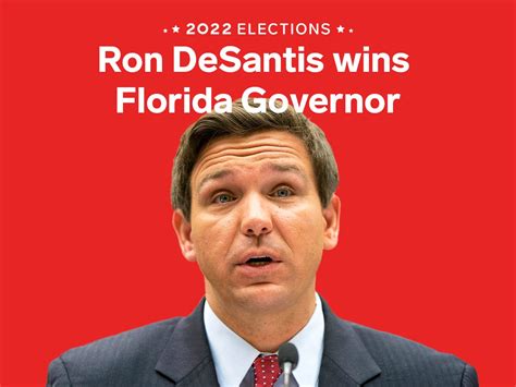 Live Results Incumbent Gov Ron Desantis A National Republican Star