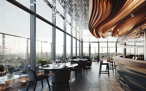 Digital visualizations of High-Rise (29th floor) Restaurant concept ...