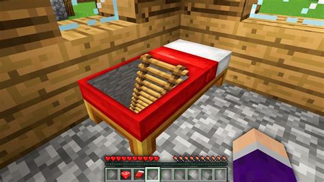 How To Build Super Secret Passage In Bed In Minecraft Bed Tunnel In