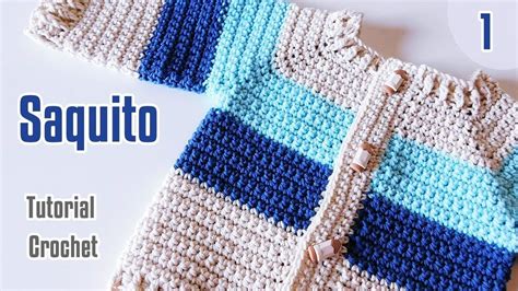 Como tejer a crochet Saquito fácil en Puntos Bajos Tejido a ganchillo