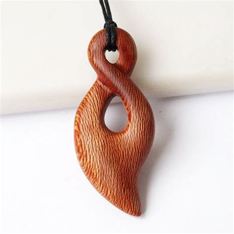 Wood Twist Infinity Necklace Wood Necklace Wood Jewelry Wood