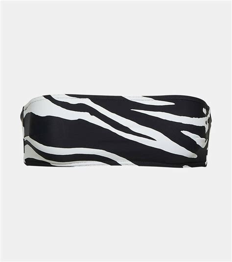 Stella Mccartney Zebra Print Bandeau Bikini Top Stella Mccartney