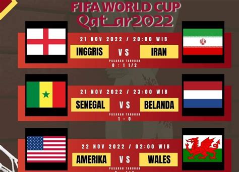 Inggris Vs Iran Dan Senegal Vs Belanda Nanti Malam Berlaga Di Piala