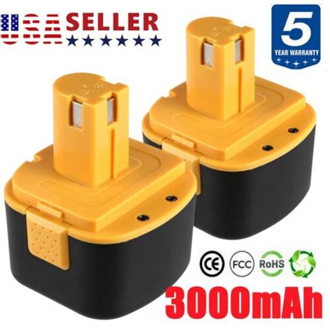 2 Pack 12v Battery For Lincoln Powerluber Grease Gun Lin 1201 1200 1240 3000mah Ebay