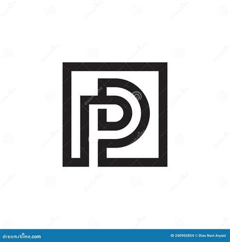 Modelo De Design Inicial De Logotipo Pd Ou Dp Ilustração do Vetor