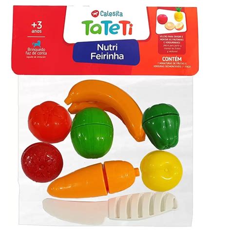 Kit Frutas E Verduras Velcro Nutri Feirinha TatetiCalesita