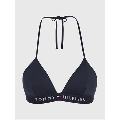 Tommy Hilfiger Fixed Triangle Bikini Top Women Triangle Bikinis Flannels