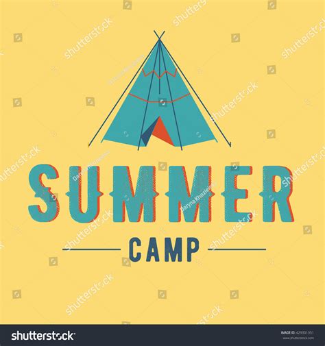 Summer Camp Vector Label Summer Camp Stock Vector Royalty Free