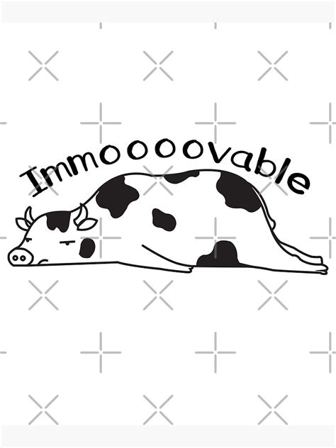 P Ster Vaca Inamovible Funny Cow Pun Para Amantes De Las Vacas De