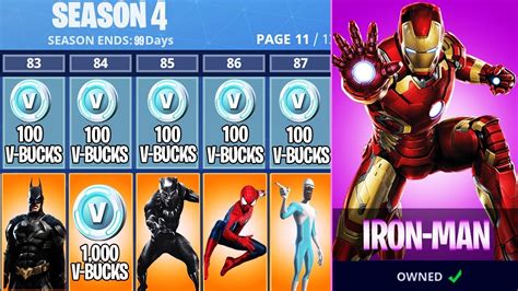 New Superhero Skins In Fortnite New Season 4 Battle Pass Skins And