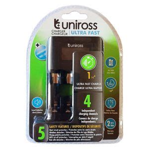 Uniross Chargeur De Pile Uniross Ultra Fast 1 2H Lcd Aa Aaa Micro Usb