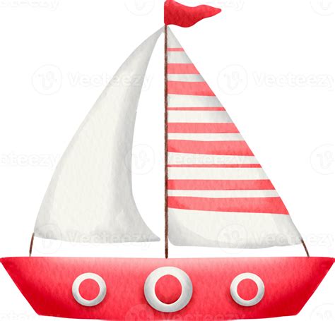 Watercolor Sailboat Clip Art 16537750 Png