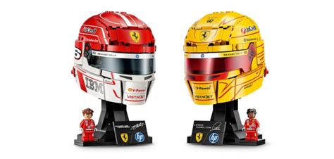 news lego  ferrari charles leclerc lewis hamilton helmets