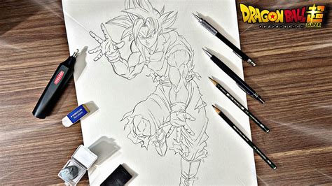 Desenhando O Goku Instinto Superior Esbo O Completo Dragon Ball