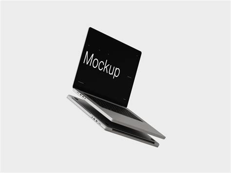 Floating Silver Macbook Pro Mockup Mockup World