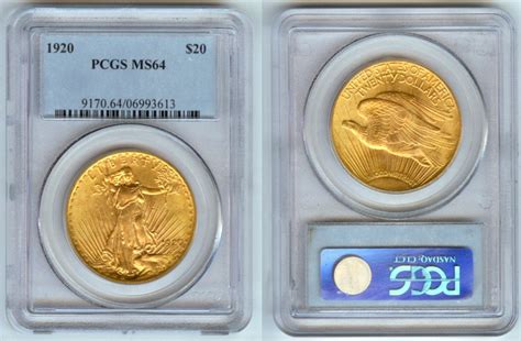 1920 Gold 20 Double Eagle Pcgs Ms64 Saint Gaudens