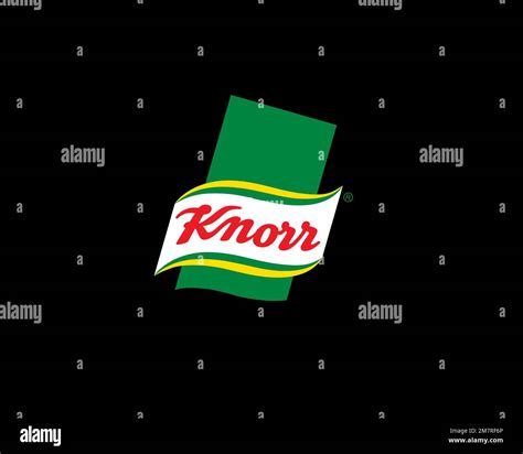 Knorr brand, rotated logo, black background B Stock Photo - Alamy