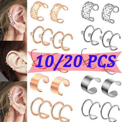 Buy 10pcs Set Leaf Ear Cuff Clip Earrings For Women Men Earcuff No