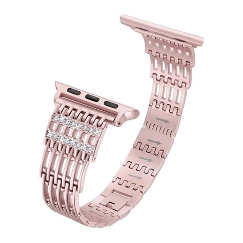 Women Watch Band For Apple Watch Bands 38mm42mm Diamond Stainless Steel Strap For Iwatch Series