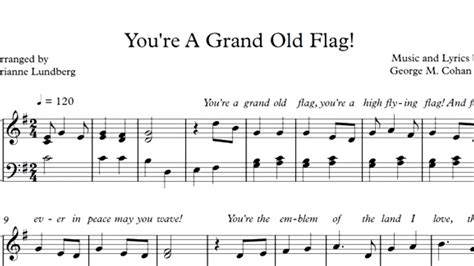 Grand Old Flag Lyrics Printable