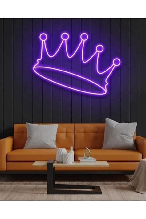 Smİle Concept Kral Tacı King Neon Led Dekoratif Duvar Yazısı