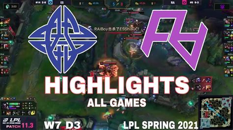 Highlight Es Vs Ra All Game Lpl M A Xu N Lpl Spring