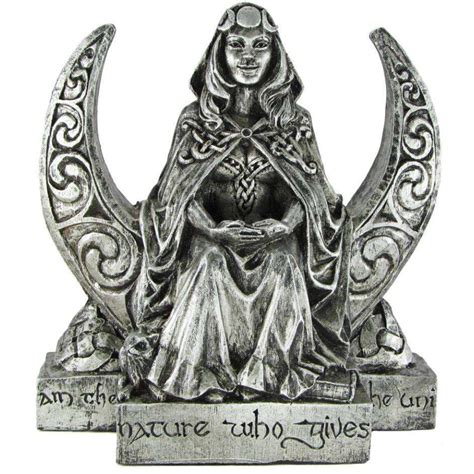 Crescent Moon Goddess Pagan Altar Statue Wicca Paul Borda Dryad Designs