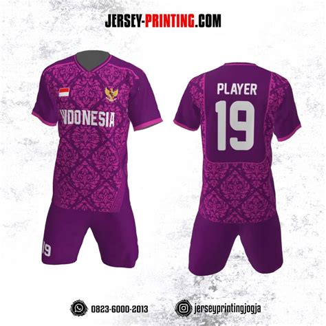 Jersey Futsal Motif Batik Ungu Pink Jersey Printing Bikin Jersey