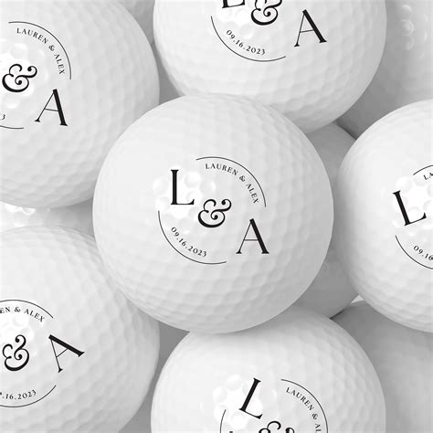 Personalized Wedding Golf Ball Favors Custom Wedding Day Tcolor