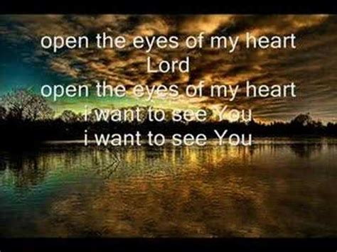 Open The Eyes Of My Heart Lord YouTube