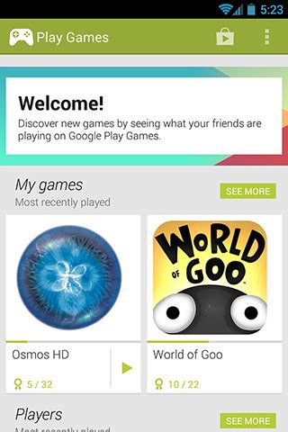 Google Play Games for Android in 2013 - Web Design Museum