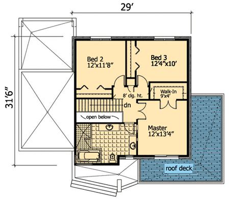 Roof Deck on Contemporary Home Plan - 90231PD | Architectural Designs ...