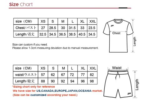 Soccer Uniform Size Chart Ubicaciondepersonascdmxgobmx