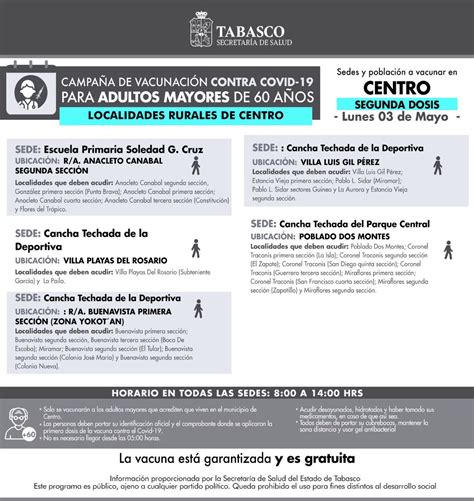 Ssalud Tabasco On Twitter Segunda Dosis Contra Covid En La Zona