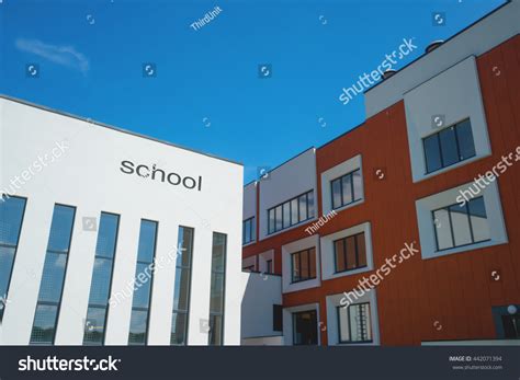 Modern School Building Sunny Day Blue Stock Photo 442071394 Shutterstock