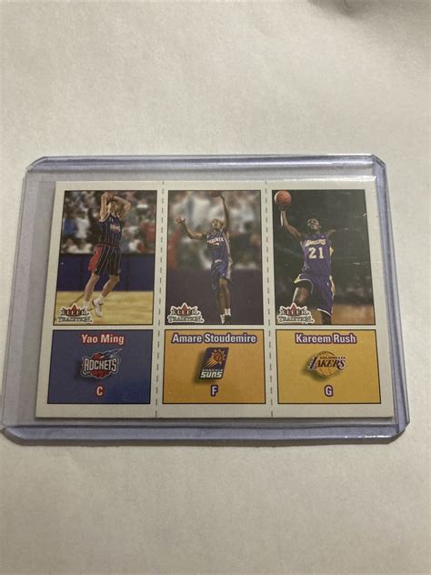 Fleer Tradition Crystal Yao Ming Amare Stoudemire Kareem Rush